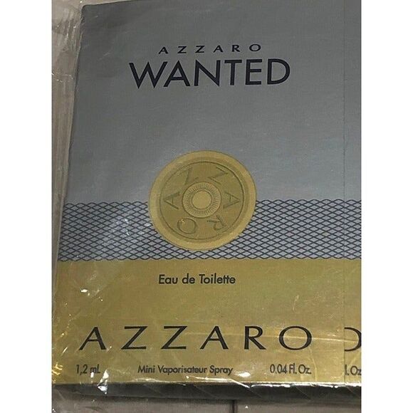 Azzaro Wanted Mens Sample Eau De Parfum Spray 1.2ml 0.04fl.oz. Lot of 20 Vials - Picture 2 of 2